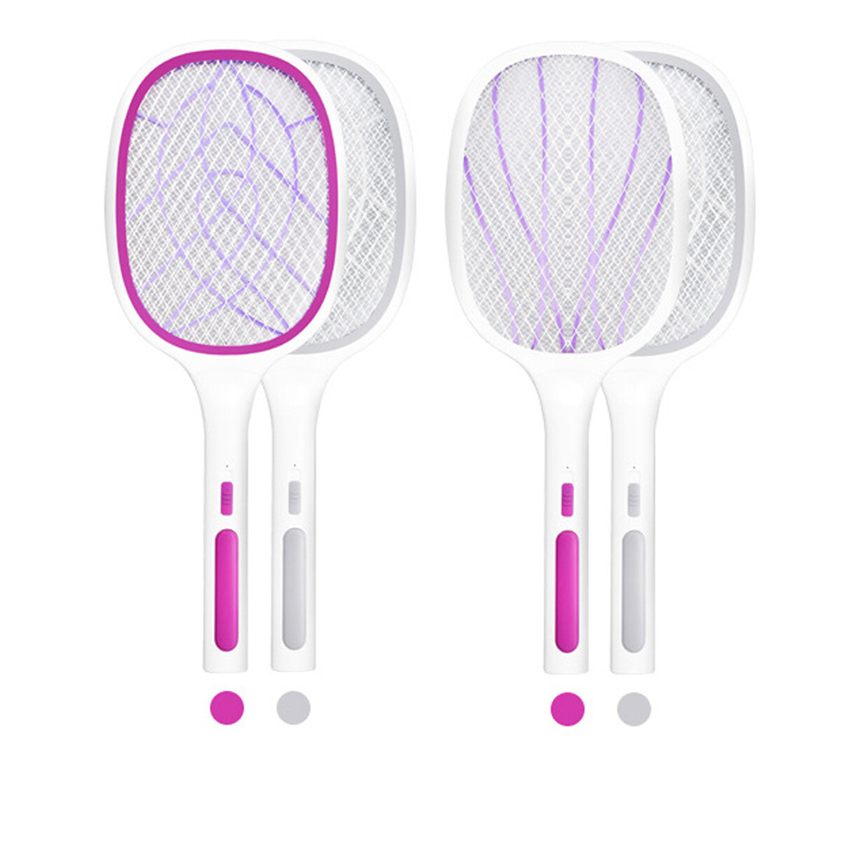 10/6LED Electric Flies Mosquito Swatter 3000V Anti Mosquito Fly Bug Zapper Racket Rechargeable Summe
