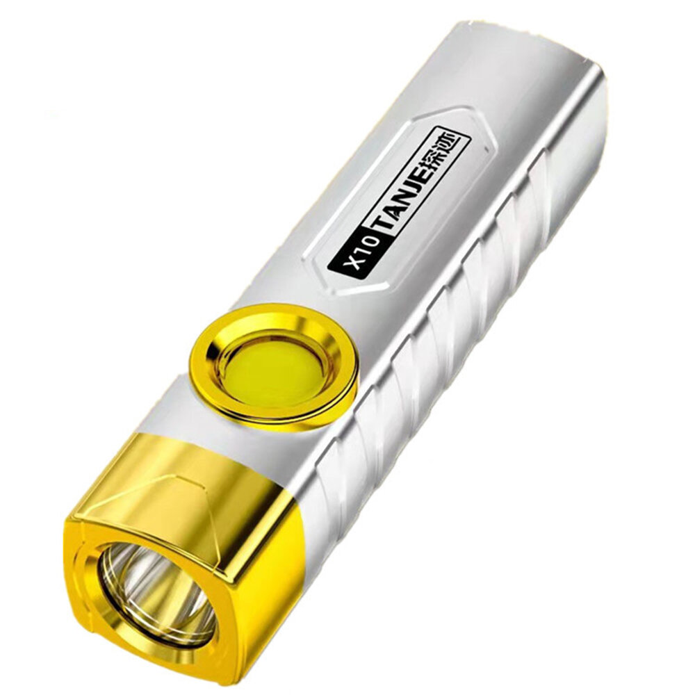 TANJE X10 T8 2000mAh USB Rechargeable LED Flashlight With Bright COB Side Light IPX6 Waterproof Portable LED Torch With