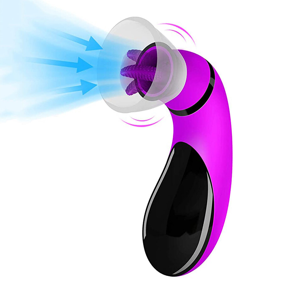 

SHUANGMI Clitoris Sucking Tongue Stimulation Vibrator 7 Modes Sucking Vibration Pacifier Suction Stimulator