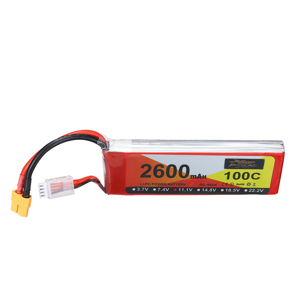 ZOP Power 11.1V 2600mAh 100C 4S LiPo Battery XT60 Plug for RC Drone