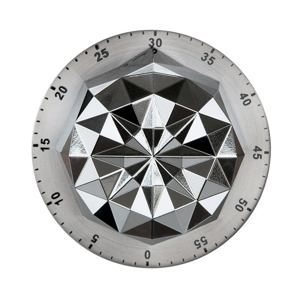 

1pc Stainless Steel Timer Flower Shape Mechanical Timer Countdown Reminder Magnetic Base Kitchen Cooking Study Exam Home