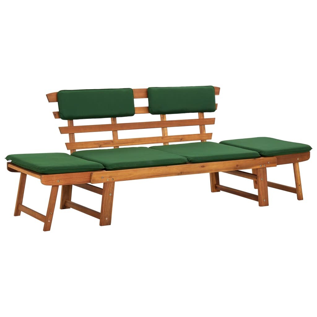 Garden Bench with Cushions 2-in-1 74.8