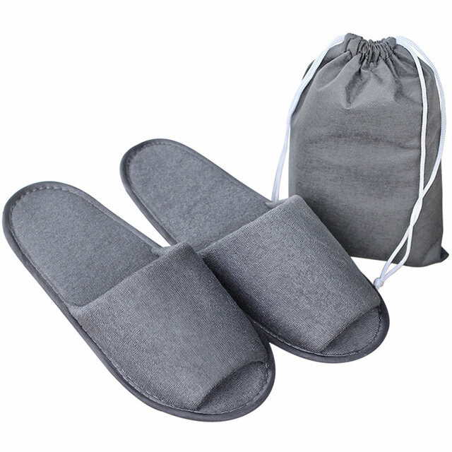 IPRee® 折りたたみスリッパ 男女兼用 ワンサイズ 旅行用ポータブルシューズ 非滑り性のスリッパ 収納袋付き