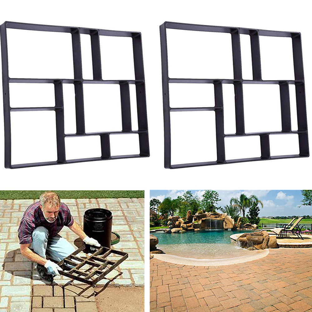 Rectangle Walk Maker Stepping Stone Reusable Paver Molds Brick Mould Cement Brick Mold DIY Garden Walkway Pavement