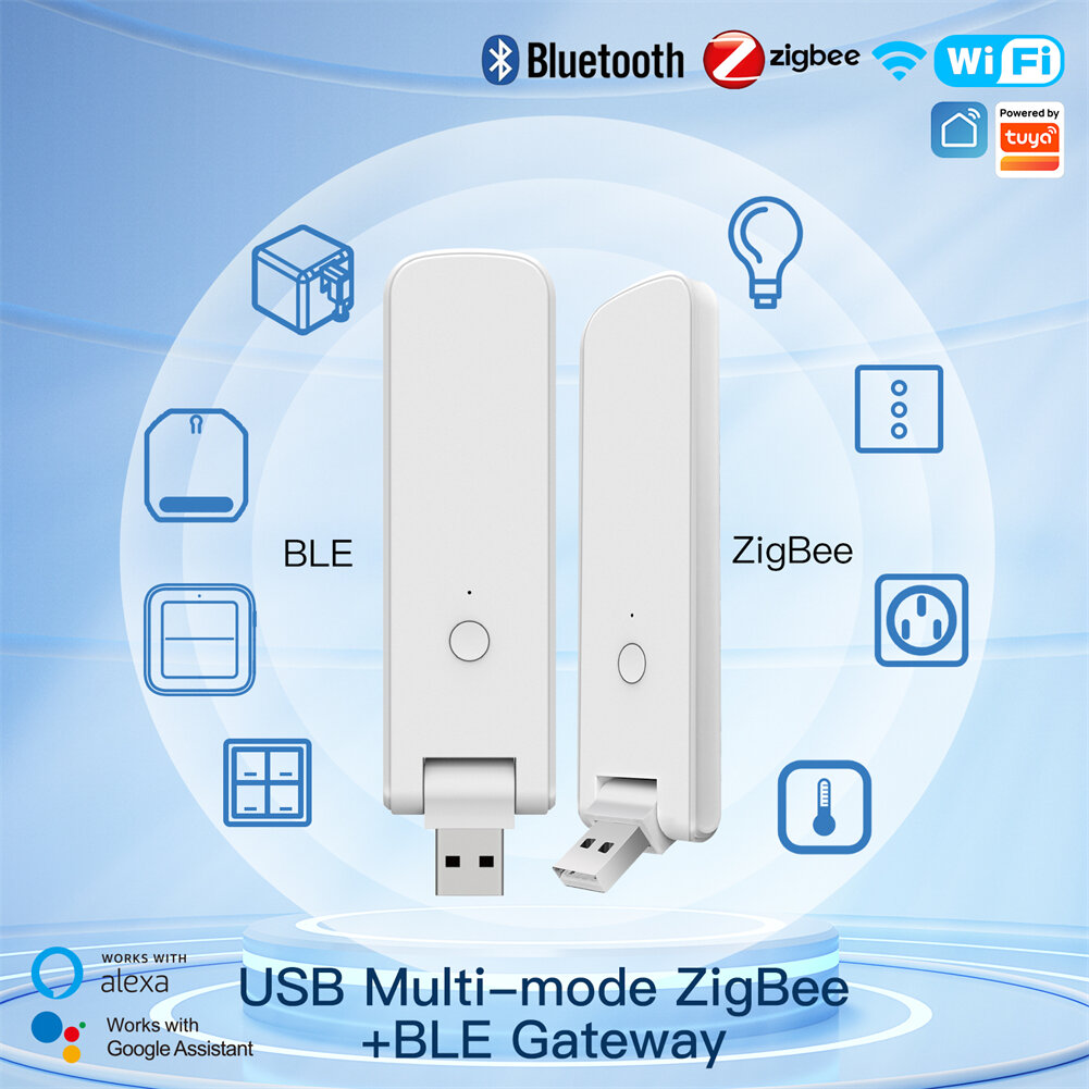 Moes Tuya Smart USB Multi-mode Gateway Bluetooth + ZigBee Draadloze Hub Controle Smart Home Control 