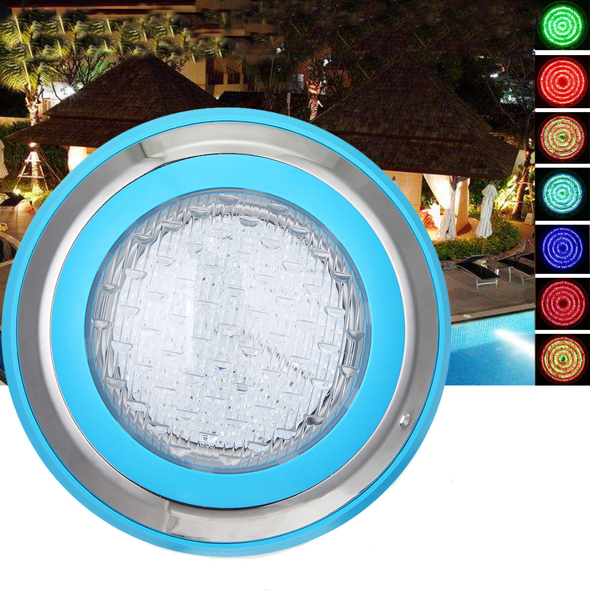 12V 35W úszómedence LED fényű kültéri lámpa vízálló víz alatti lámpa távirányítóval