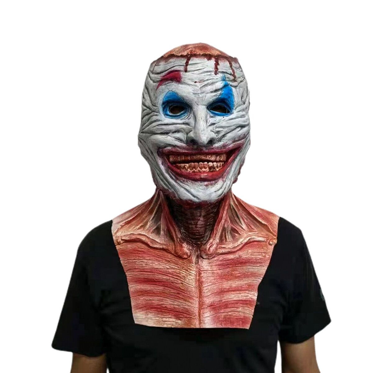 

Halloween Movable Mouth Skeleton Mask Cosplay Horror Latex Mask Headgear