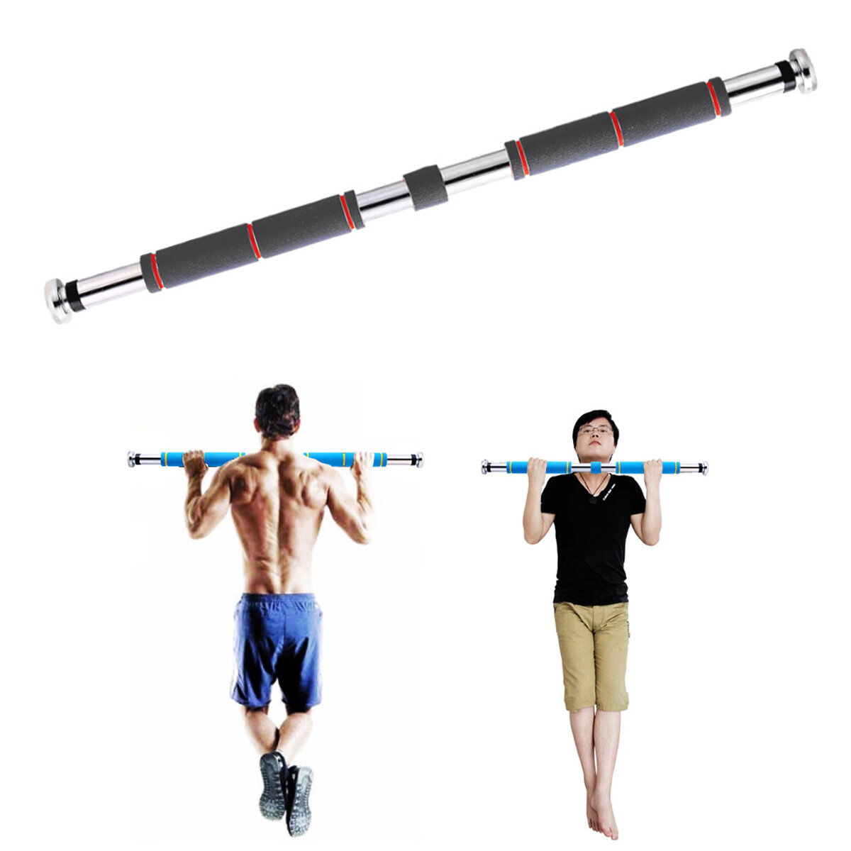 

Home Door Mounted Chin-up Bar Horizontal Bar Gym Fitness Muscle Training Pull Up Stand Exercise Tools