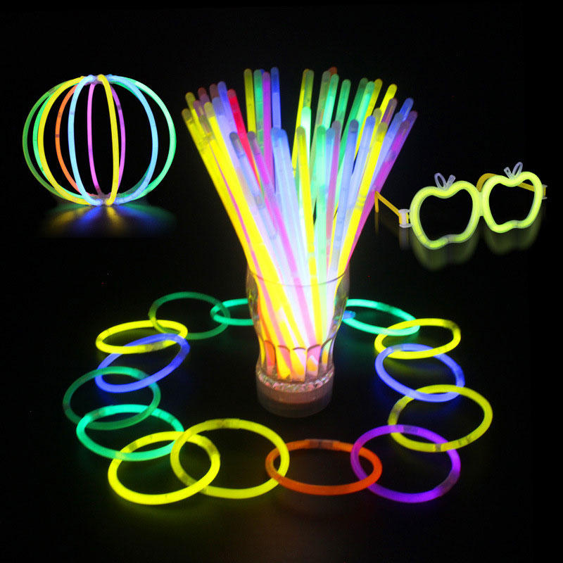 100stksMultiKleurRitiumGlow Sticks Dark Party Lights Armbanden Glow Sticks Bruiloft Decora