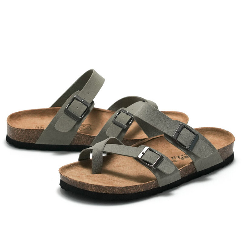 Men Clip Toe Buckle Slip On Casual Beach Daily Slippers