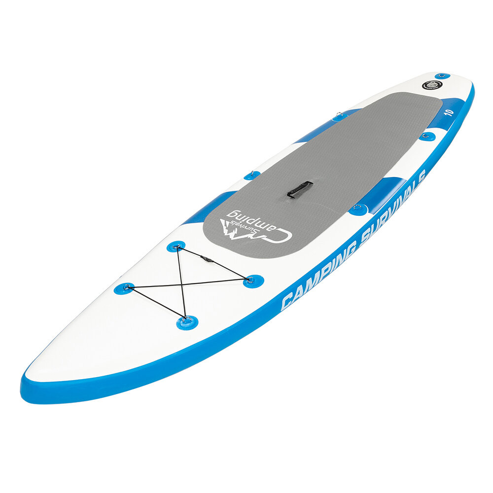 

[US Direct] CamPingSurvivals Inflatable Paddle Board Max Load 300lbs Stand Up Surfboard Made Of Military Grade Drop Stit