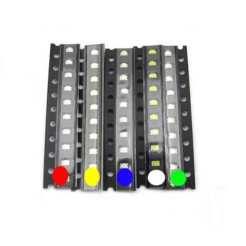 

100PCS 5colors x 20pcs 0402 2835 1210 1206 0805 0603 3014 3020 Classification SMD LED Diode Kit Green/Red/White/Blue/Yel