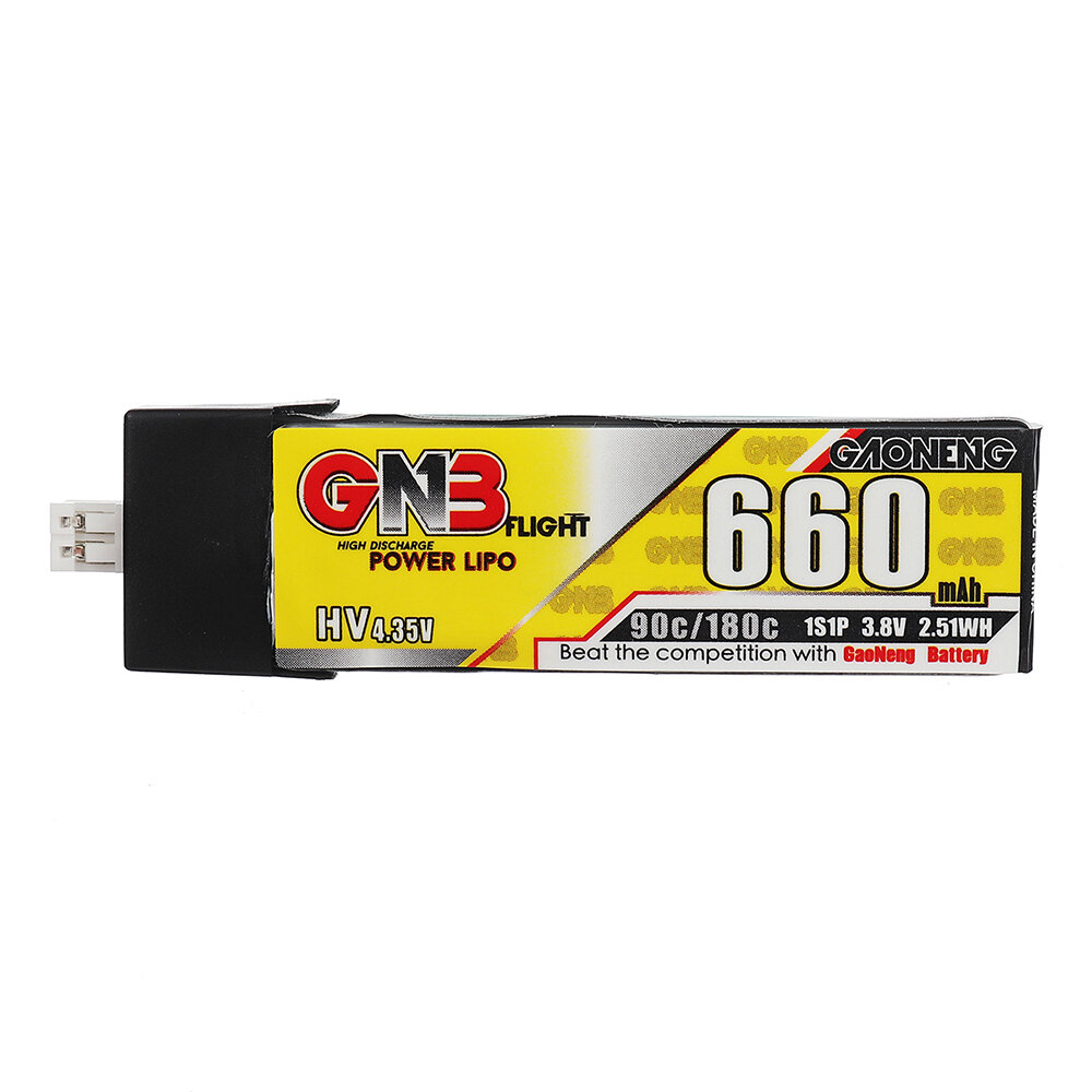 Gaoneng GNB 3.8V 660mAh 90C 1S LiPo-batterij PH2.0 Plug voor EMAX NanoHawk Whoop FPV Racing Drone