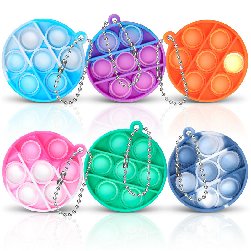 Bubble Keychain Fidget Toys Decompression Simple Toy Gift for All Ages