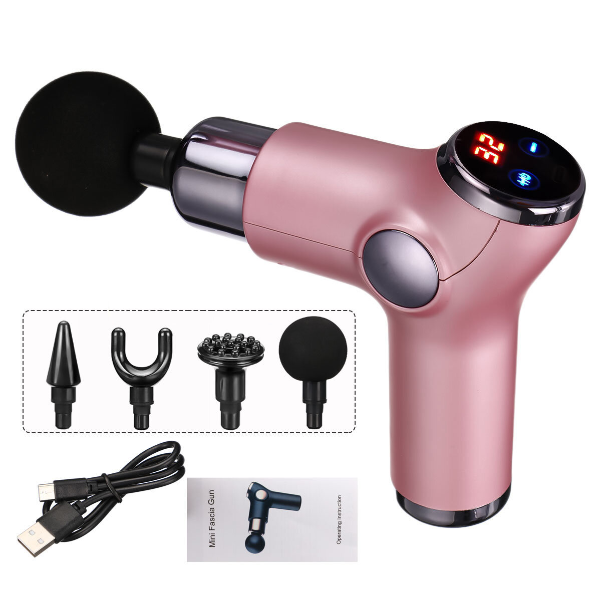USB Electric Percussion Massage Guns HandHeld Deep Muscles Relaxing Shock Vibration Therapy Device P