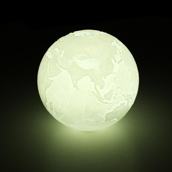 18 cm 3D Earth Lampe USB Wiederaufladbare Touch Sensor Farbwechsel LED Nachtlicht Geschenk DC5V
