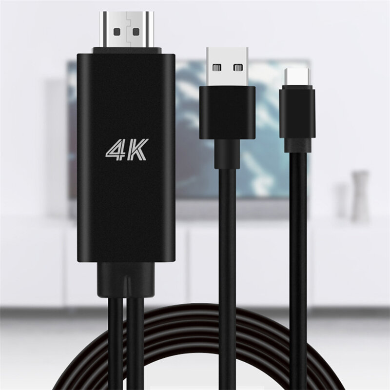 

Bakeey Type-C to HDMI Same Screen Cable USB 3.1 to HDMI HD Adapter Cable For MacBook S20 Note 20 Huawei Mate 30 P30 P40