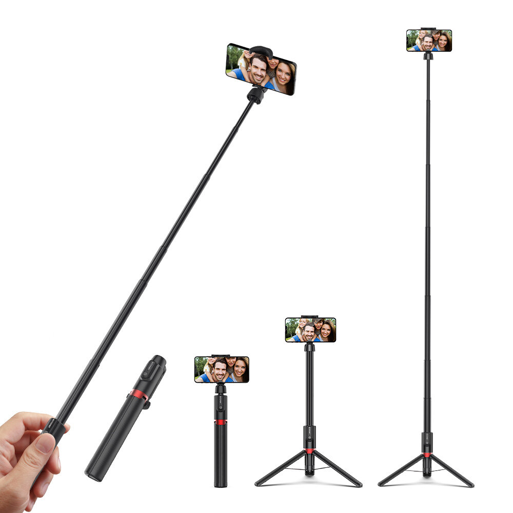 Blitzwolf BW-BS10 Plus Multifunctional 1300mm Super-long Length Selfie Stick Triop with 360° Phone Clamp and Retractable