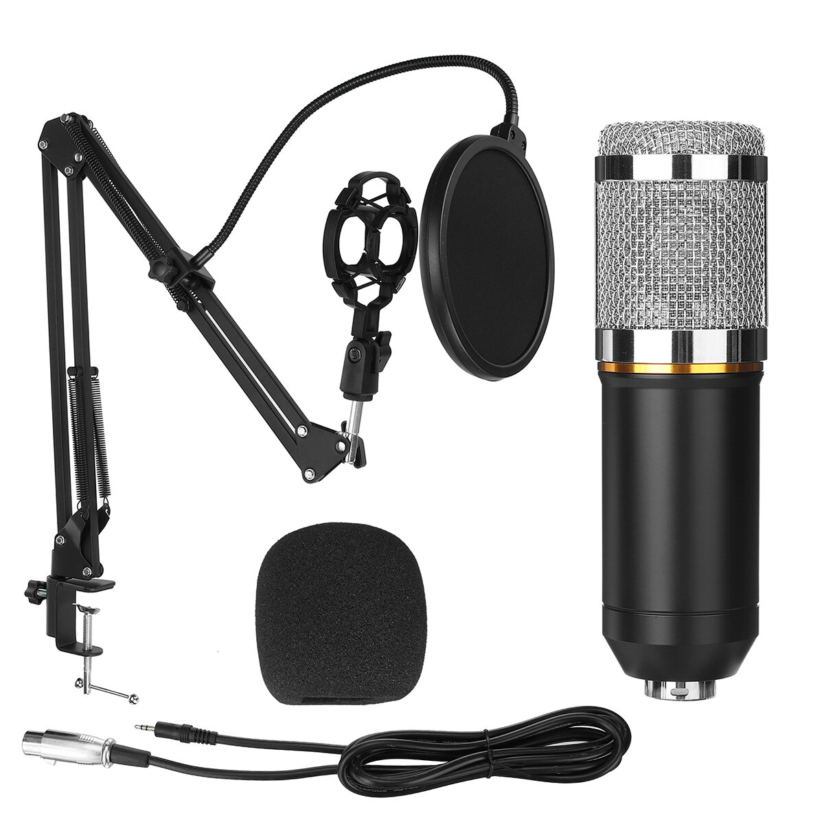 

Professional BM-800 Condenser Dynamic Microphone Mic Sound Audio Studio Recording with Shock Mount