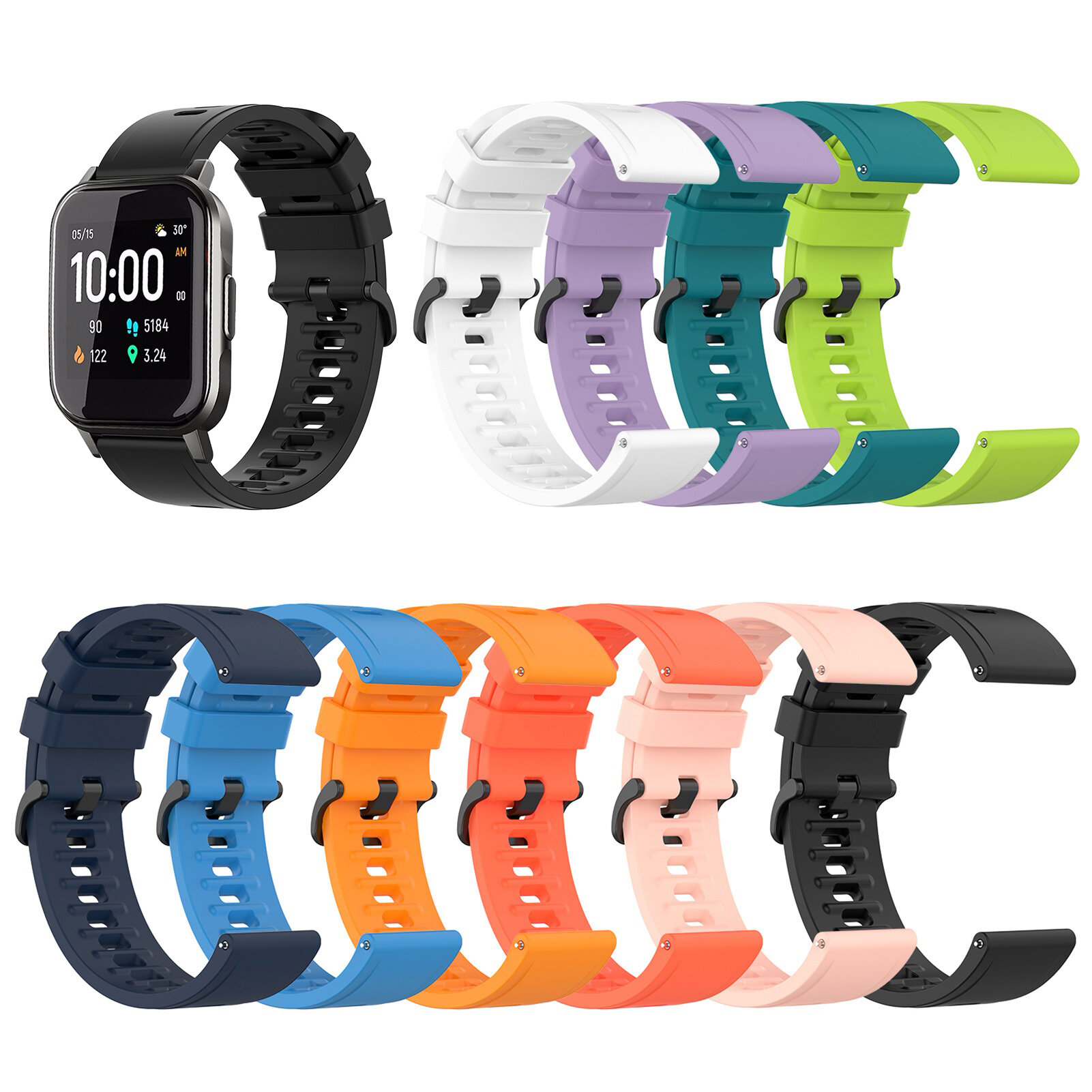 Bakeey 20mm Multi-color Silicone Smart Watch Band Replacement Strap For Zeblaze GTR...
