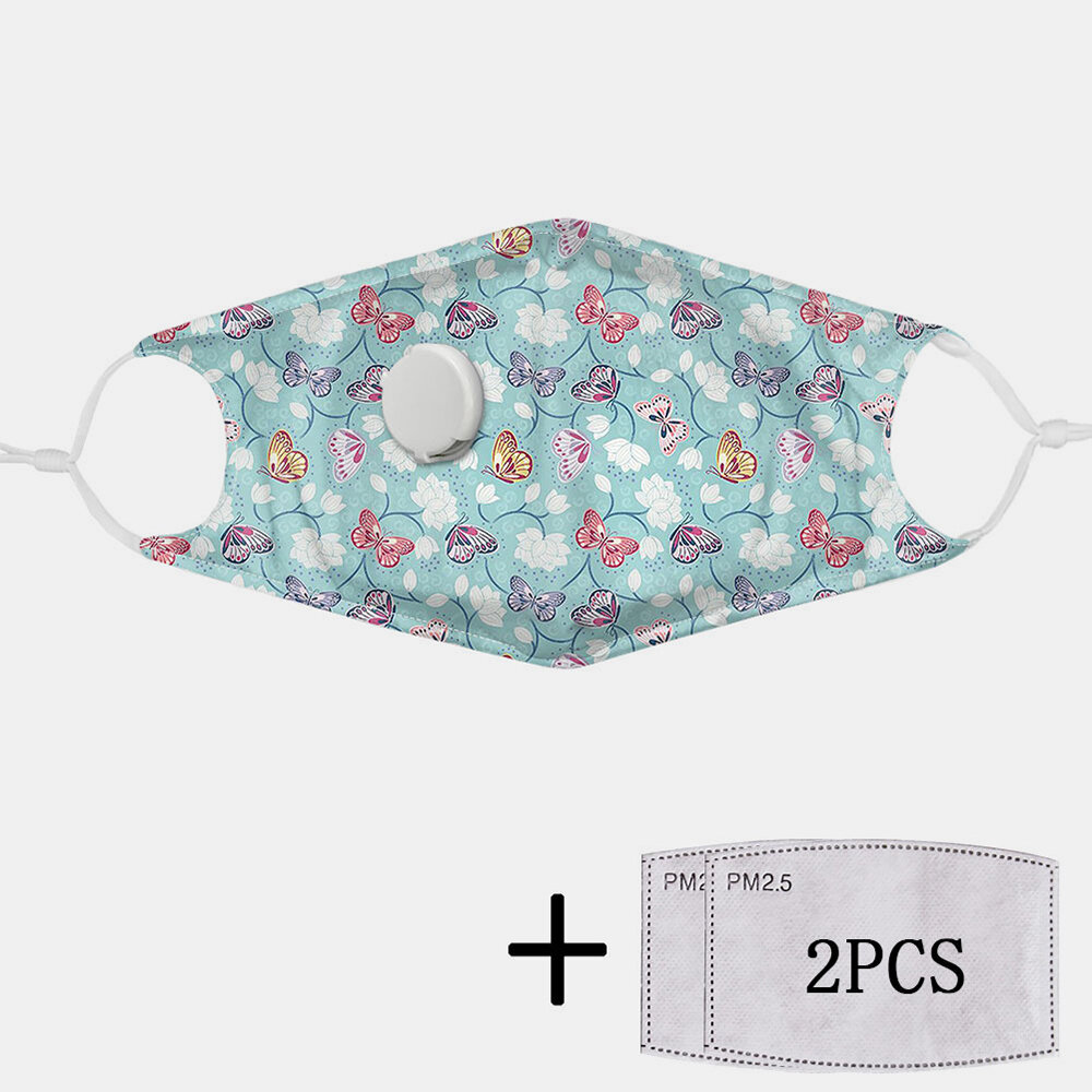 

Butterfly PM2.5 Filter Gasket Dustproof Sunscreen Non-disposable Mask with Breathing