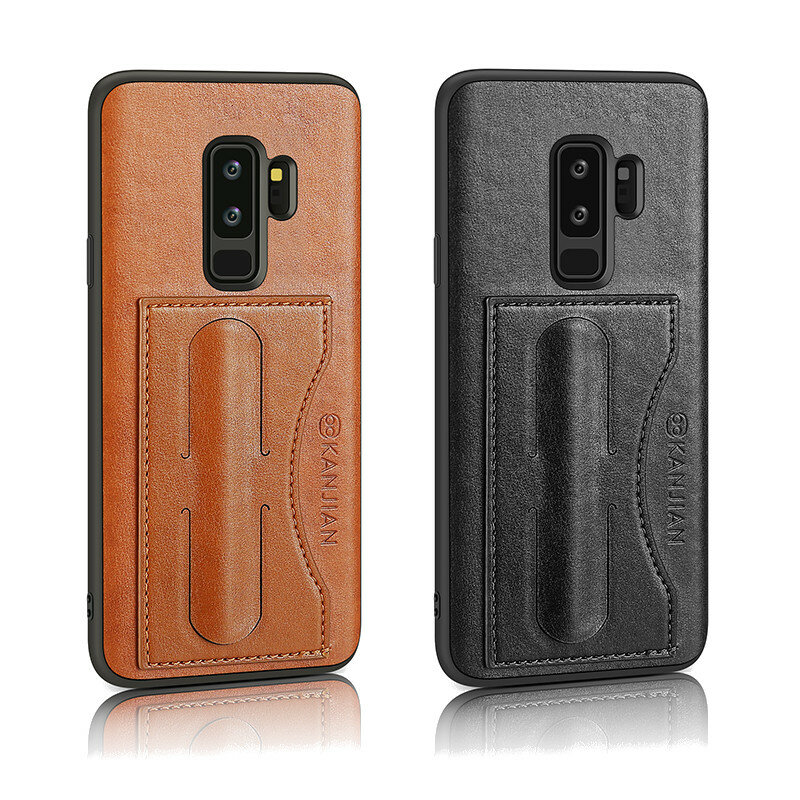Card Slot PU Leather Kickstand Magnetic Case for Samsung Galaxy S9 Plus