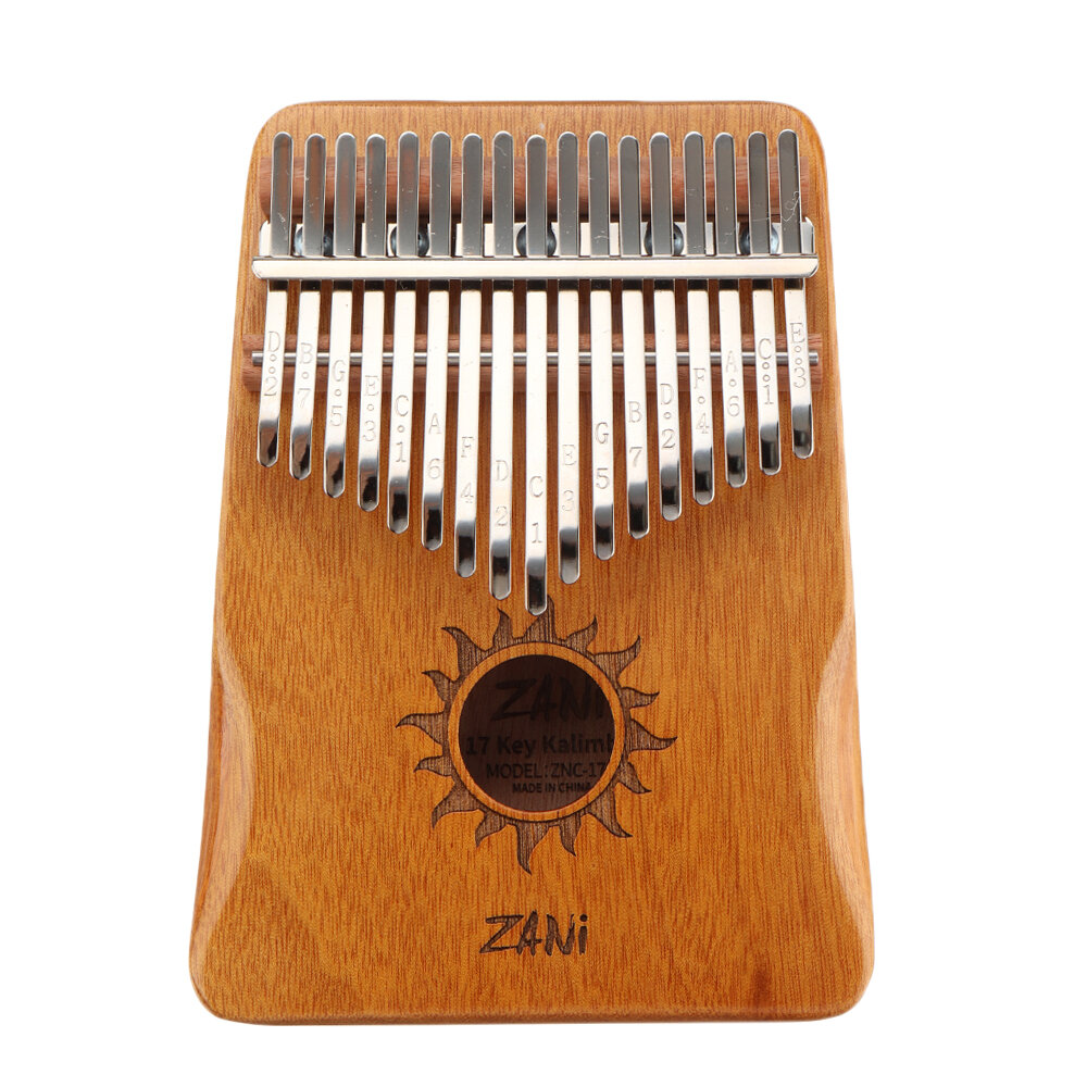 ZANi 17 Key Kalimba Acacia Thumb Finger Piano Musical Gift voor muziekliefhebber, kinderen, beginner