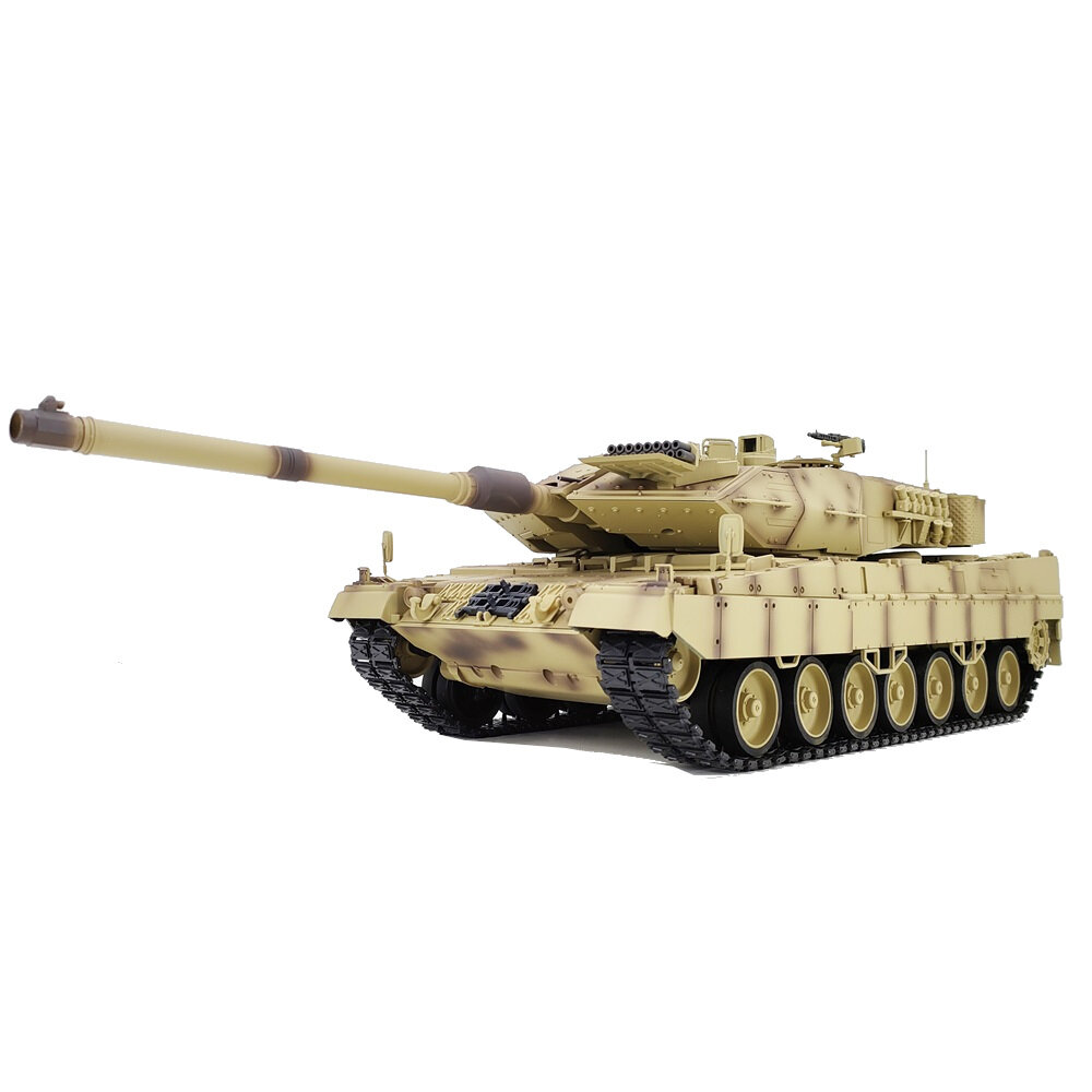COOLBANK Model Leopard 2A7 1/16 2.4G RC Main Battle Tank Smoke Sound Recoil Shooting LED Light Simulated Vehicles Models