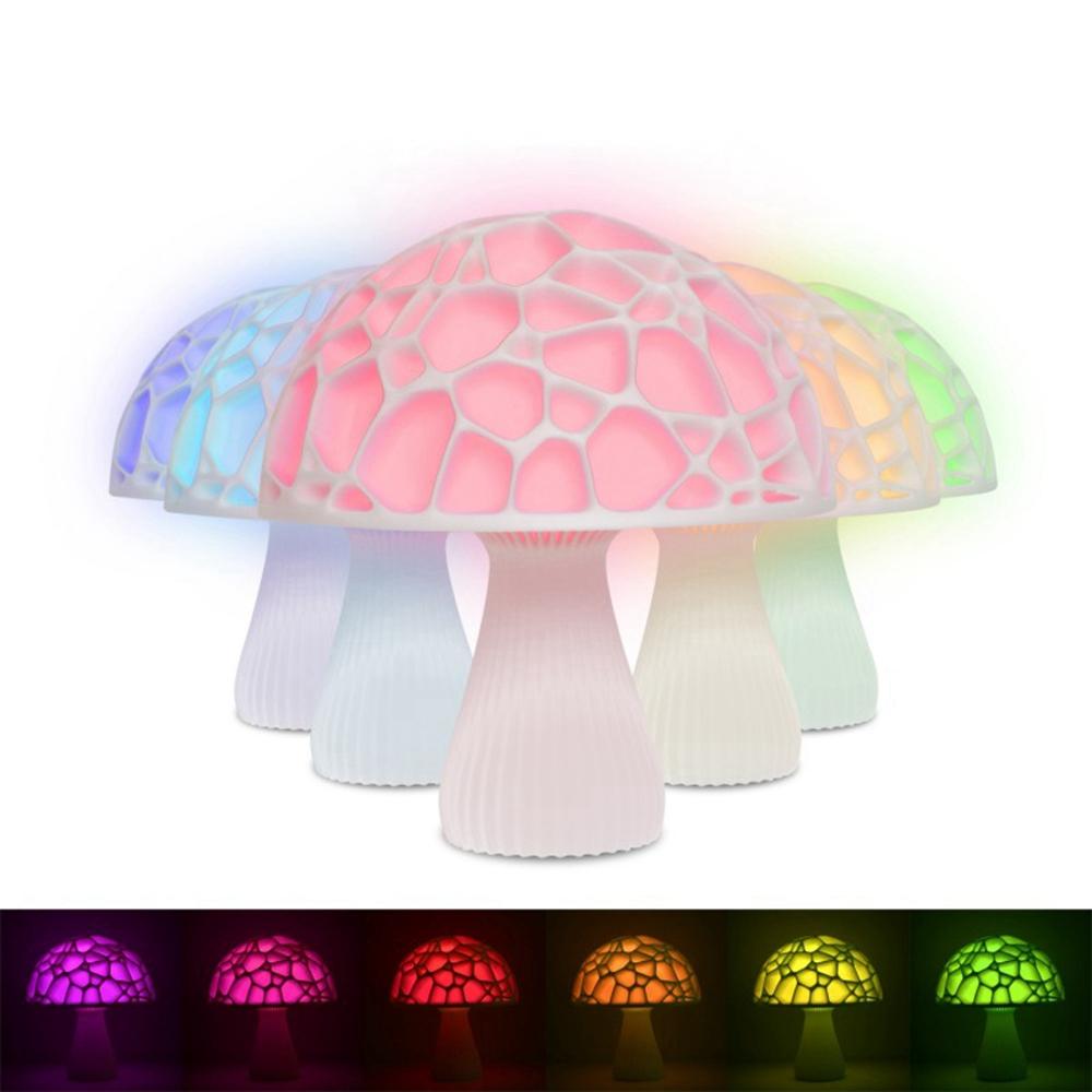 

15 см 3D Гриб Ночной Свет Дистанционный Сенсорное Управление 16 Цветов USB Аккумуляторная Стол Лампа для Украшения Дома