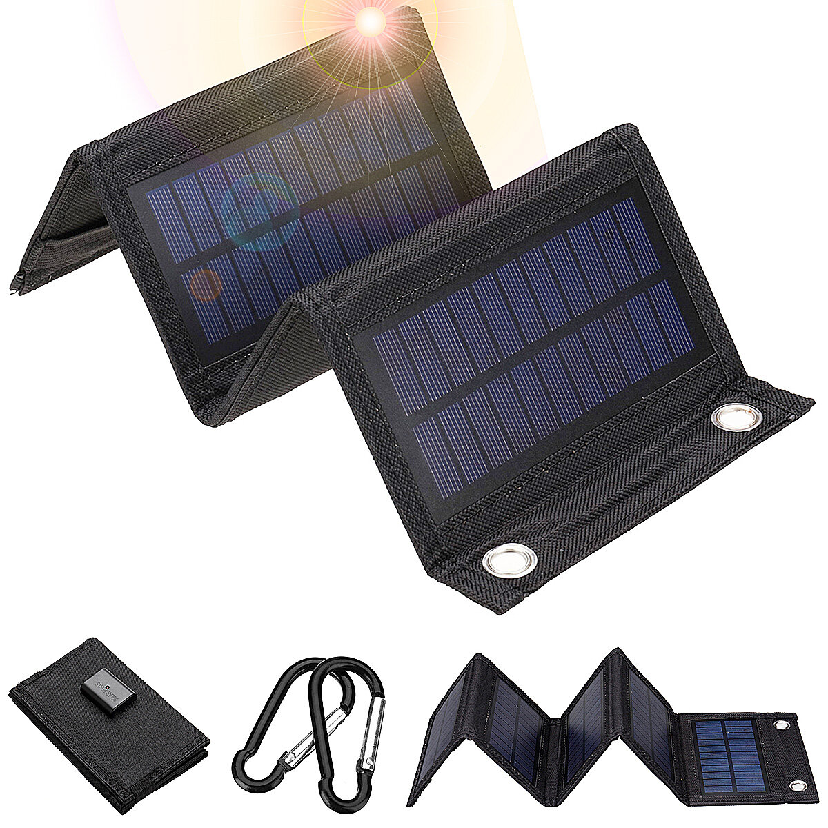 10 w/7,5 w/6 w składany panel słoneczny ładowarka do ogniw słonecznych 5V USB Protable Solar Mobile Power do smartfona Camping Outdoor