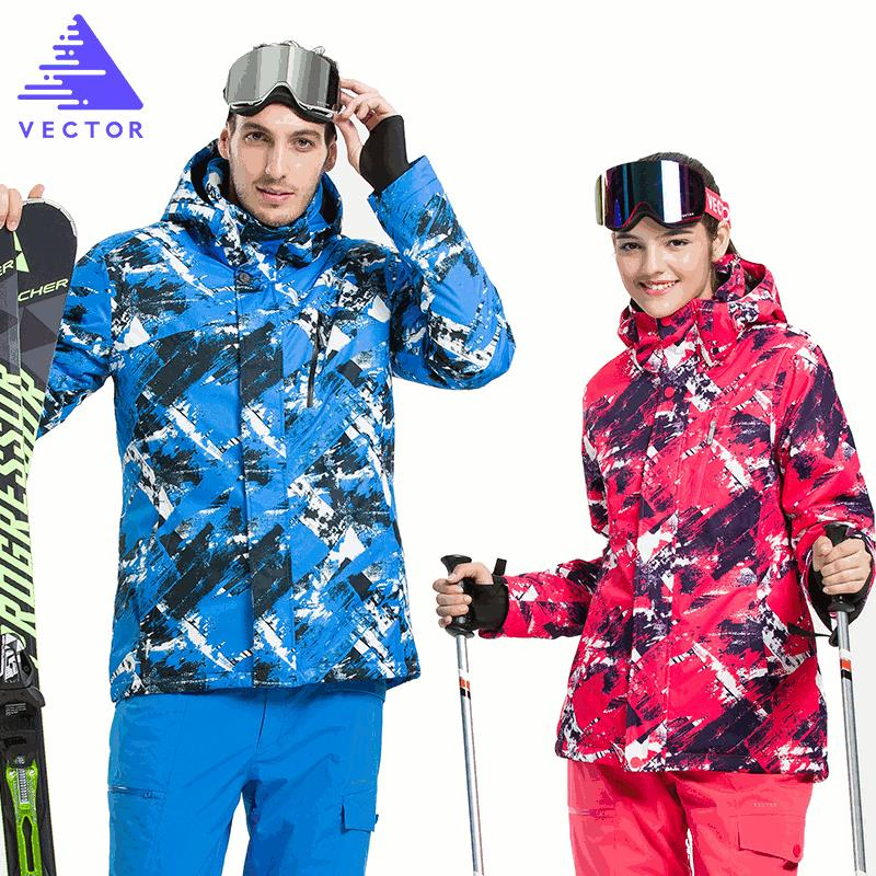 VECTOR Лыжные куртки Водонепроницаемы Теплый зимний снег Спортивная одежда Женское & Men Snowboarding