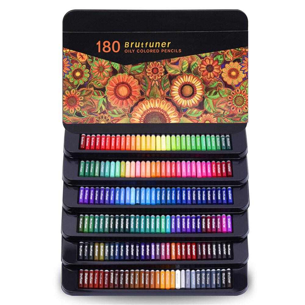 

Brutfuner 72/120/180 Масло Набор цветных карандашей Многоцветный карандаш для рисования по дереву Цветные карандаши для