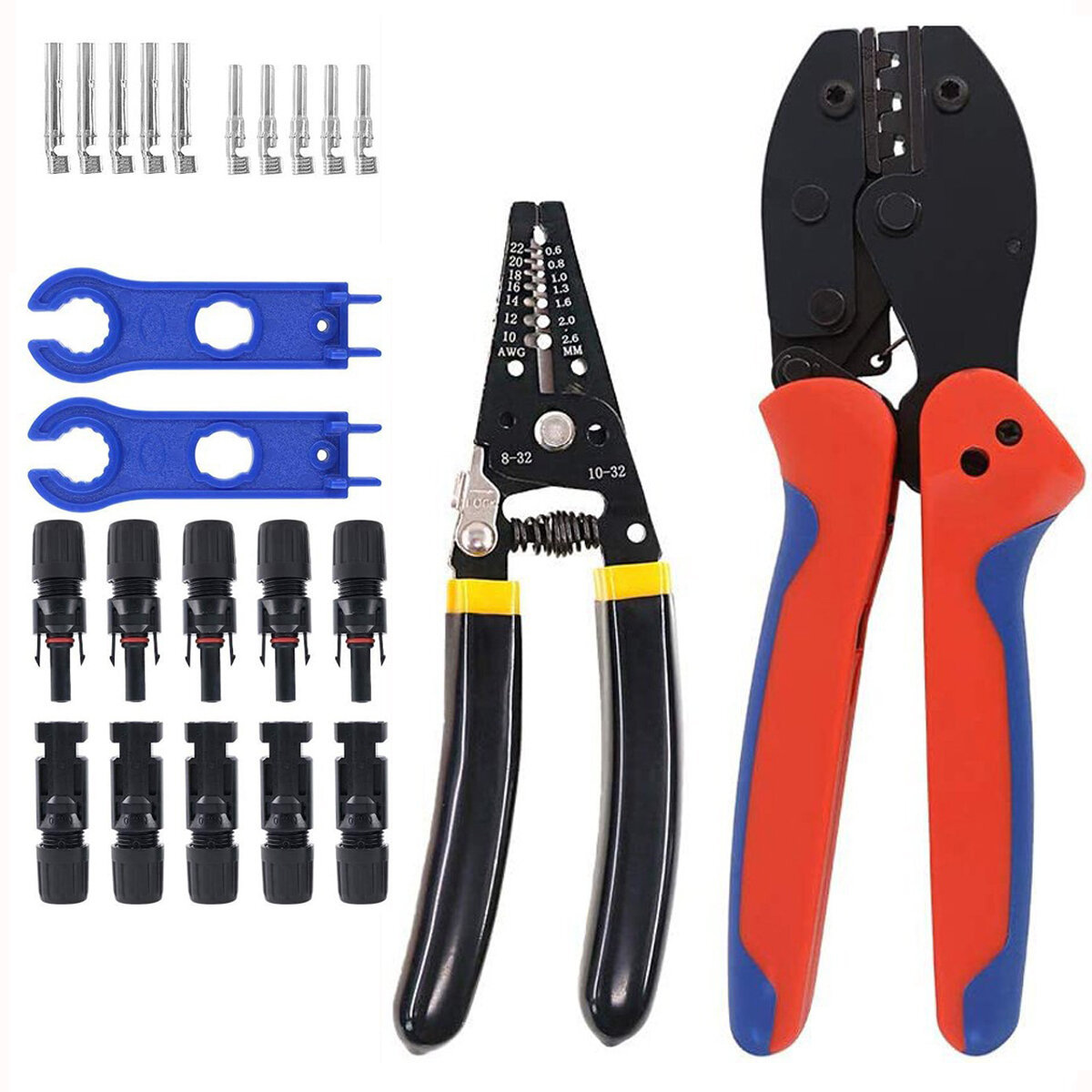 6 in 1 Compatible Wire Crimper Plier Tool Kit 0.5-6mm² Crimping Terminal Tool