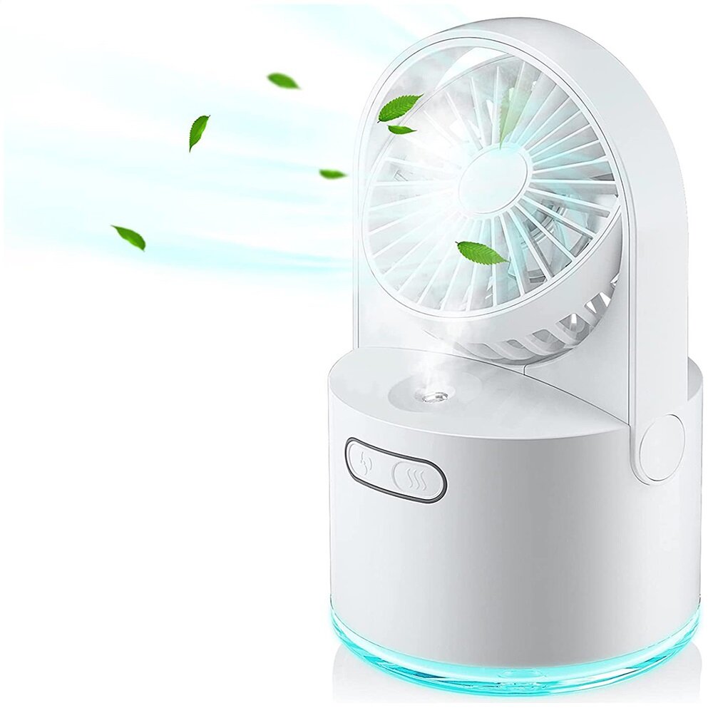 

Table Misting Fan Personal Cooling Mister Fan USB Rechargeable Water Spray Mist Fan with 300ML Large Water Tank with 7 C
