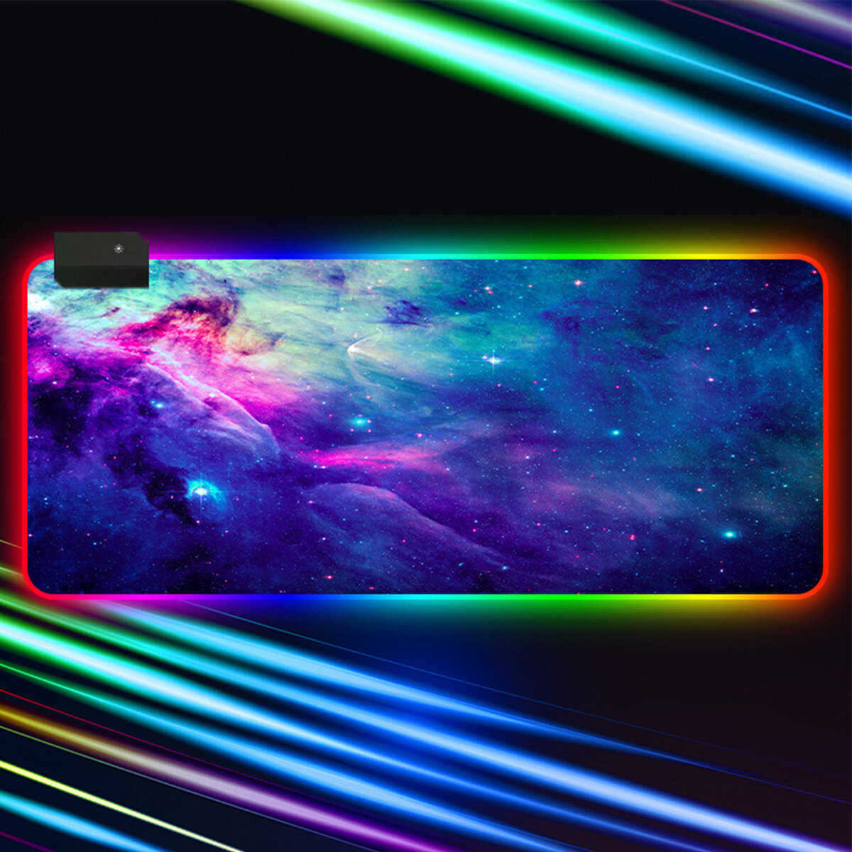 

RGB Keyboard / Mouse Pad Soft Rubber Anti-slip USB Powered LED Glowing Gaming Keyboard Pad Desktop Protective Mat for Ho