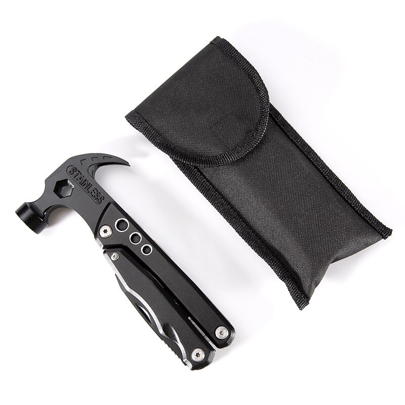 

Hammer Multitool Stainless Steel Knife Plier Tool Nylon Sheath Outdoor Survival Camping Hiking Portable Pocket Claw Hamm