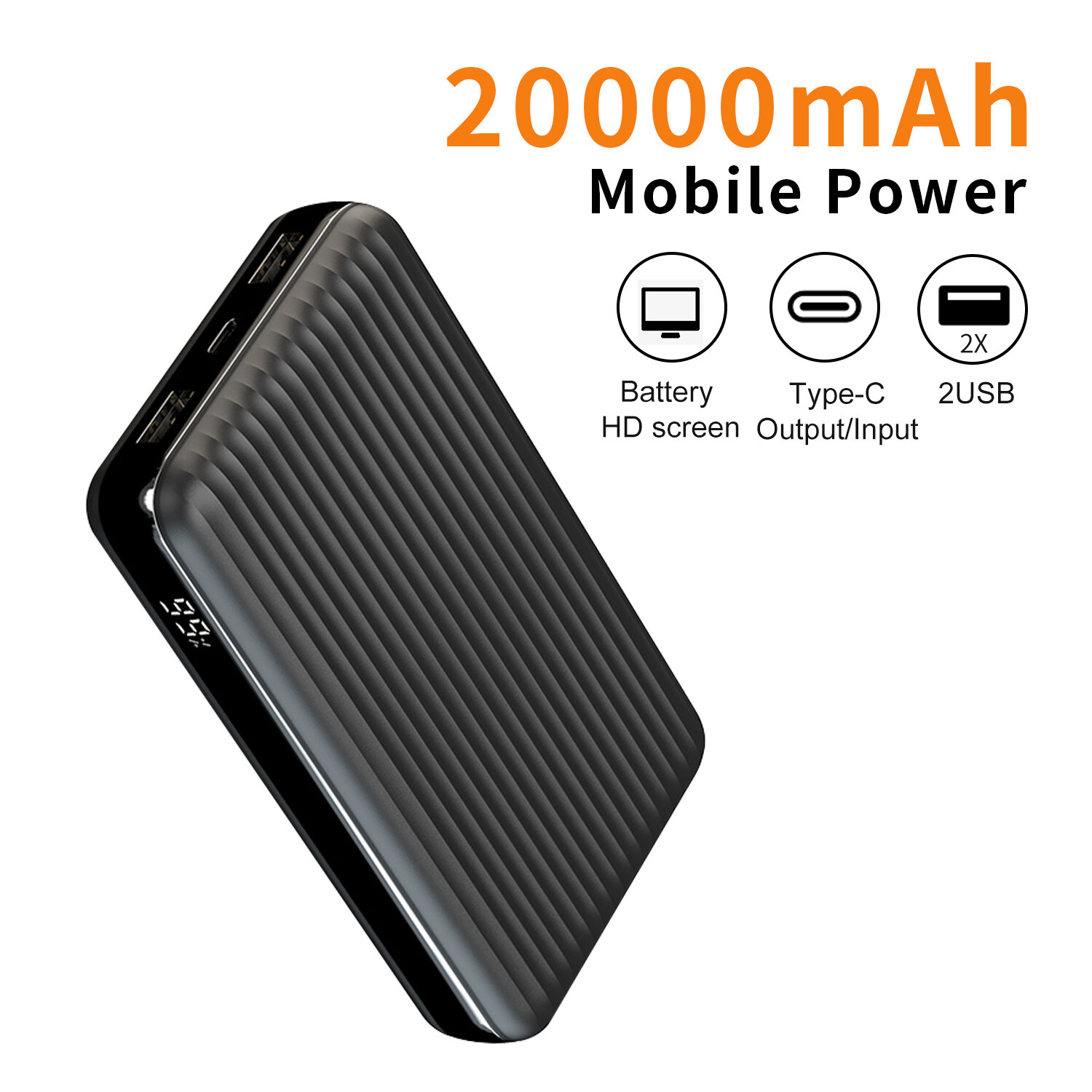 Bakeey PT-74820000mAhデュアルUSBQC3.0 + PD 100W PPS Quick Charge Power Bank for Samsung Galaxy S21 Note S20 ultra Huawei Mate40 P50 OnePlus 9 Pro for…