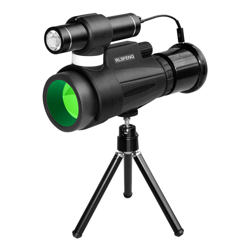 RLSFENG 12X50 HD Monokular 3-in-1 BAK4-Prisma Wasserdichtes Spotting Scope Infrarot-Nachtsicht im Freien Camping
