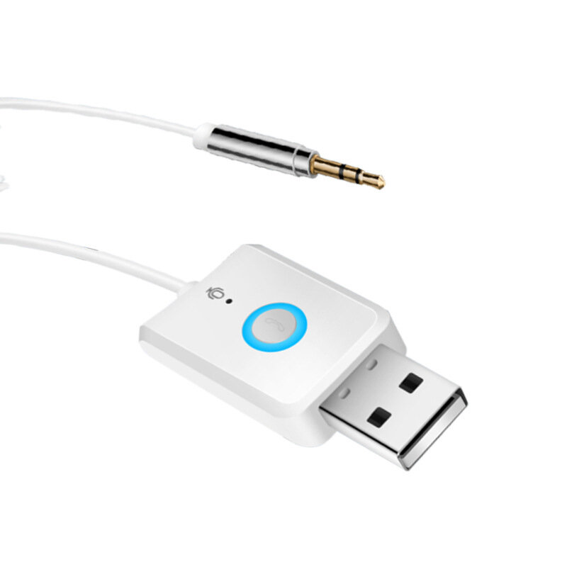 MnnWuu USB naar 3.5 Audio Draadloze Bluetooth-ontvanger Conversie AUX BT5.0 voor op reis naar huis