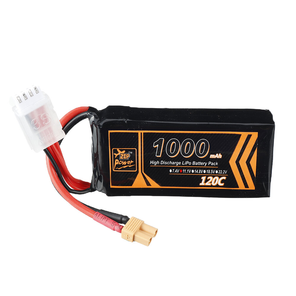 ZOP Power 11.1V 1000mAh 120C 3S Lipo Battery XT30 Plug for RC Racing Drone
