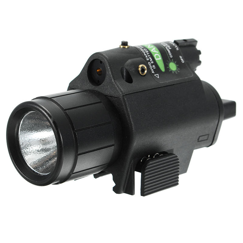 Tactical Green Laser Sight Scope LED Flashlight Combo Picatinny Rail Mount 