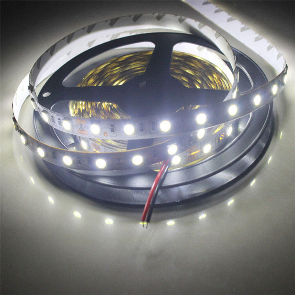 2 STKS 5 M SMD5050 300 LED Puur Wit Niet-waterdicht Flexibele Tape Strip Licht Lamp DC12V