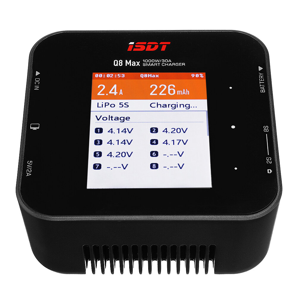 

ISDT Q8 Max BattGo 1000W 30A High Power Батарея Баланс зарядное устройство для 1-8S Lipo Батарея