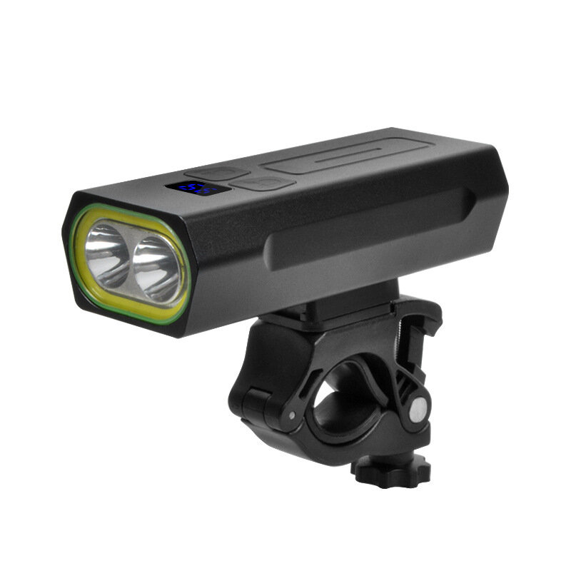 BIKIGHT LR-Y19 2 x T6 5Modes USB Rechargable IPX6 Waterproof Power Digital Display Bike Light Headlight with 5200mah Bat