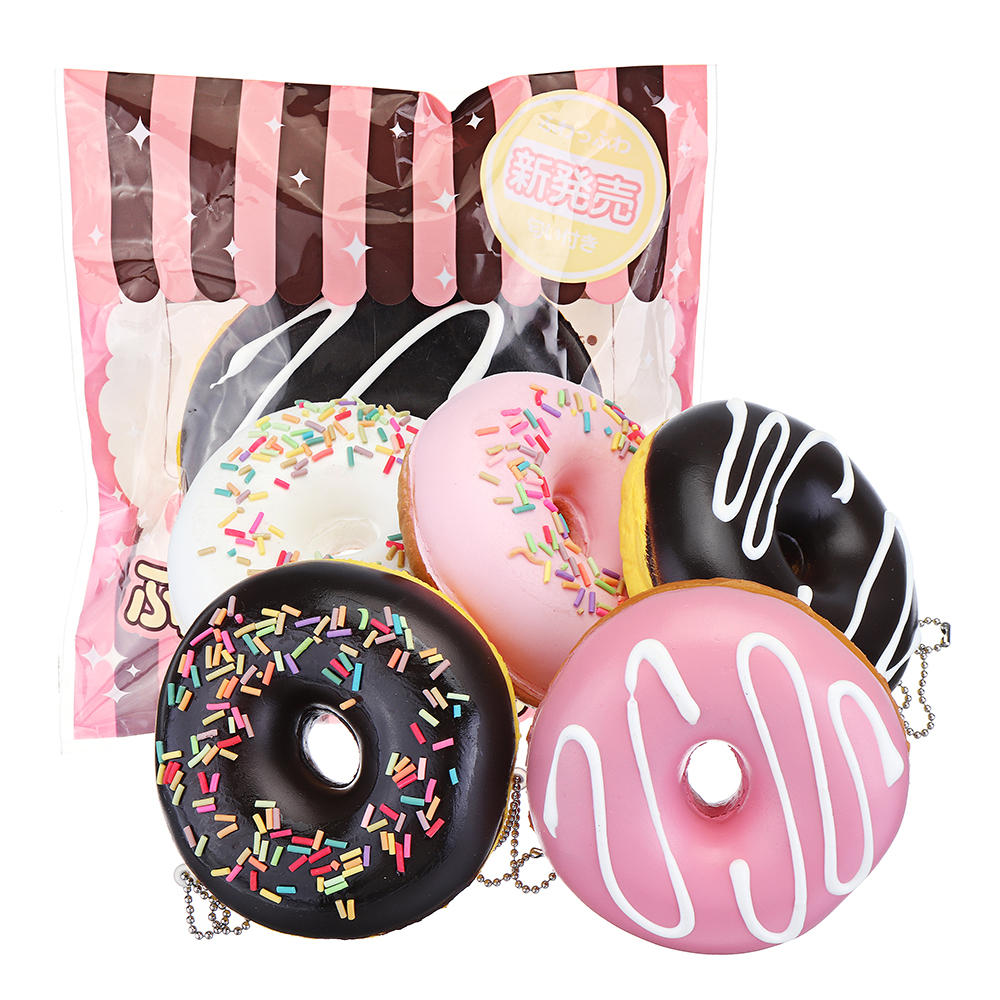 Cake Squishy Chocolate Donuts 9CM Scented Doughnuts Squeeze Jumbo Gift Collection With Packaging, Topacc  - buy with discount
