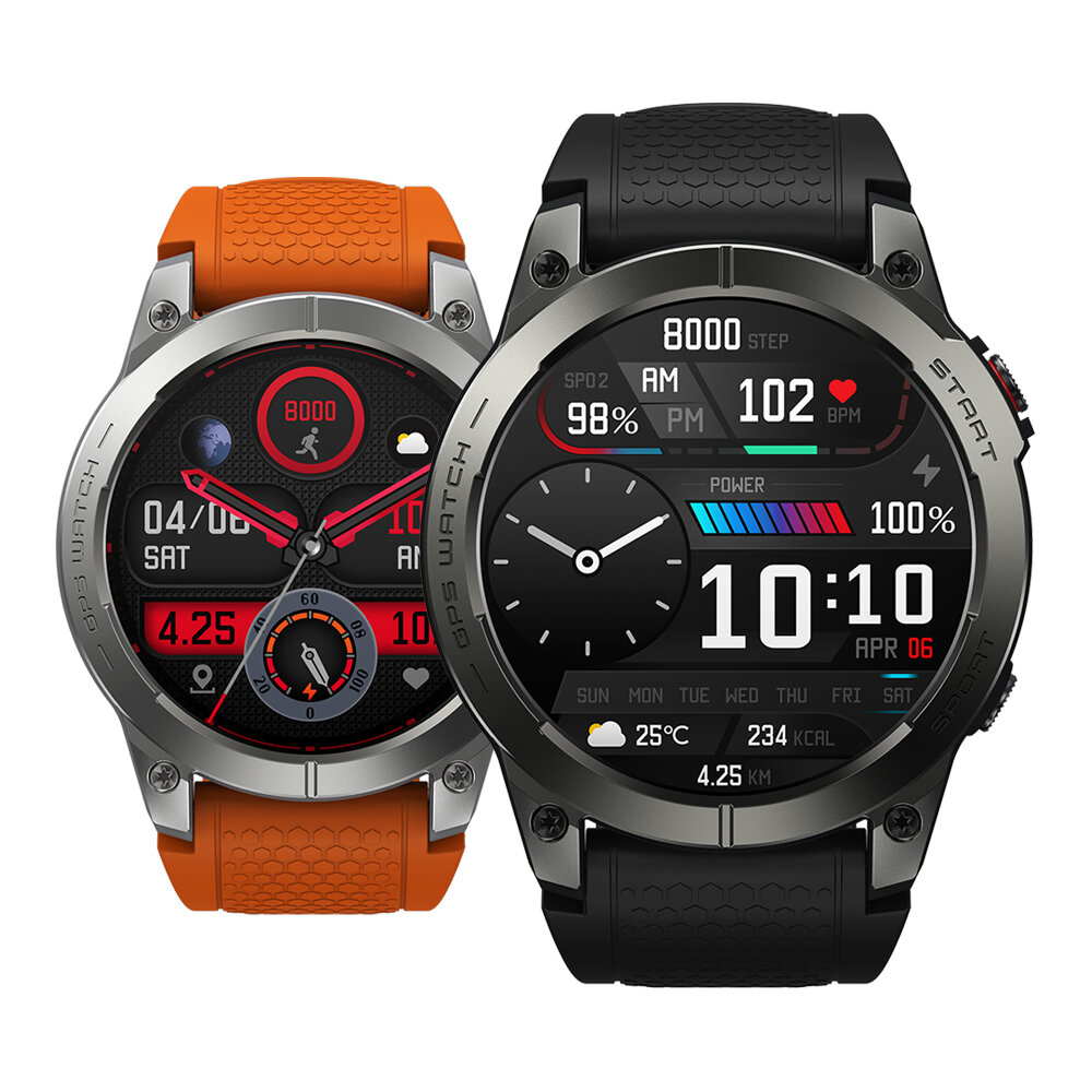 [Flagship 2023] Zeblaze Stratos 3 Premium GPS Smart Watch 1.43 inch Ultra 466*466 Pixels HD AMOLED Display Built-in GPS