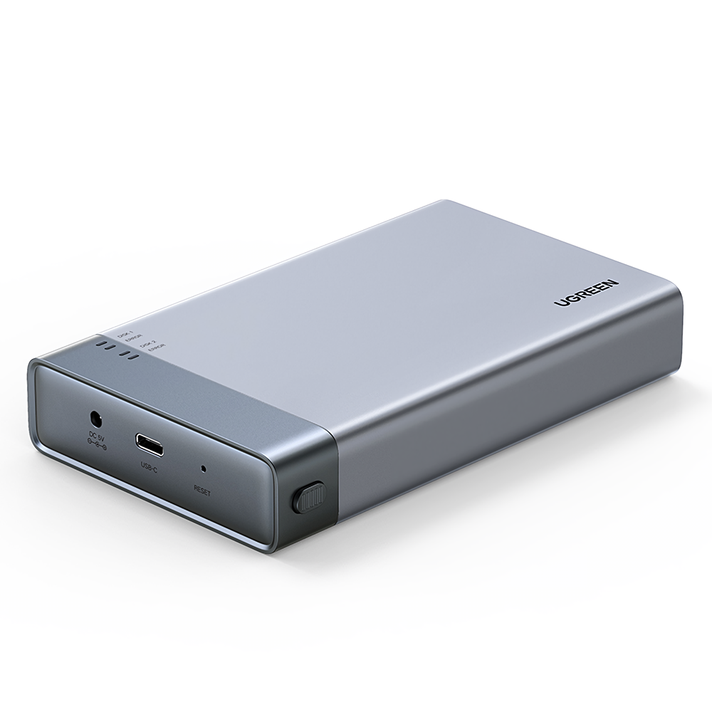 UGREENCM381デュアルベイ2.5 “SATA3.0ハードドライブアレイボックスType-c3.1 Gen2 HDD SSDRAID外付けハードドライブエンクロージャー