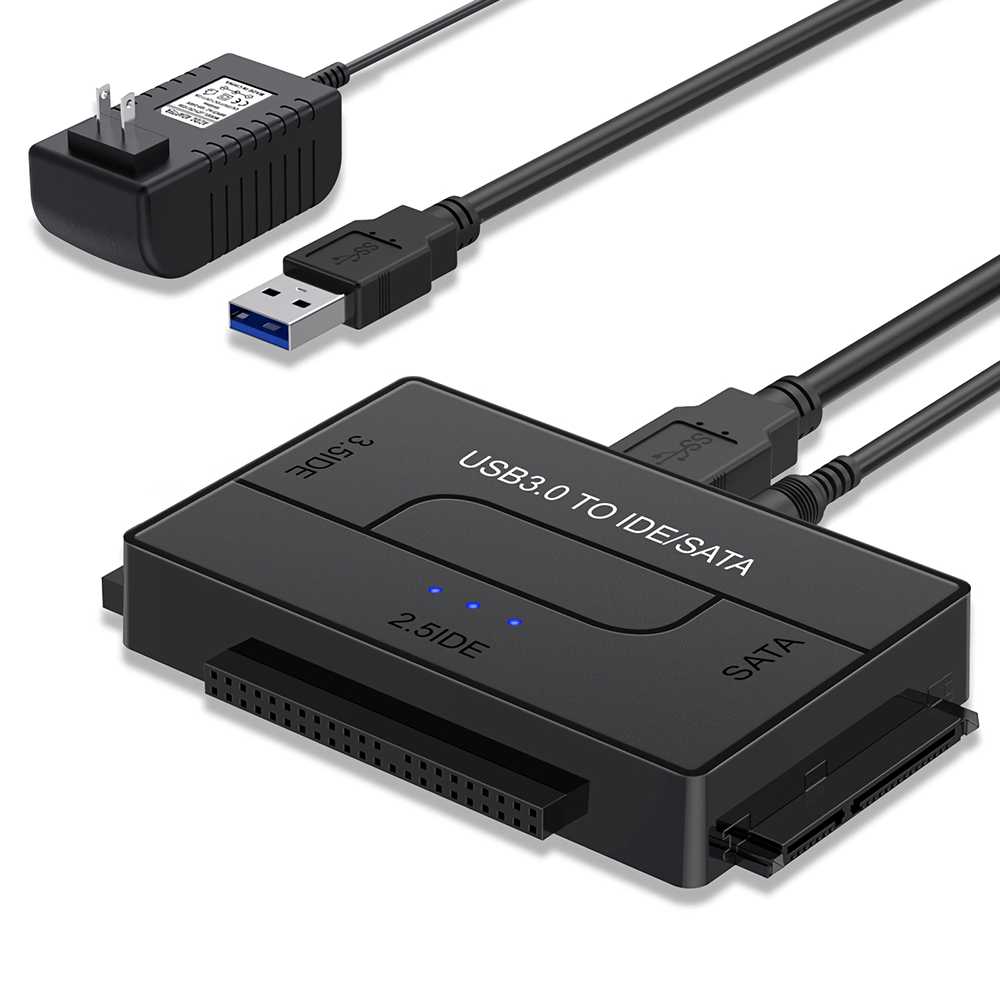 USB 3.0 to SATAIDEハードドライブコンバータ3in1マルチインターフェイス2.5 “3.5”ハードディスクアダプタコネクタ