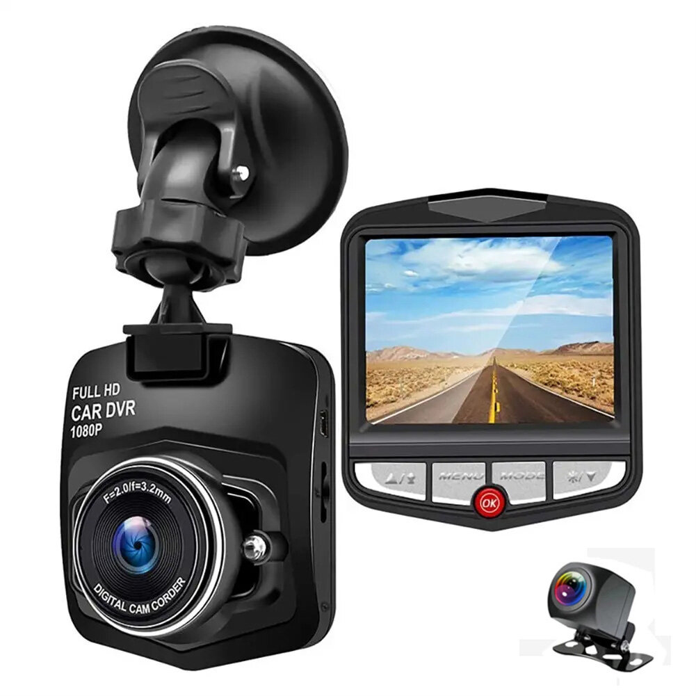 

Car Dash Cam HD 1080P with 32GB Memory Card Night Vision Loop Recording Dashcam Recorder Car DVR Rear View Camera Vehica