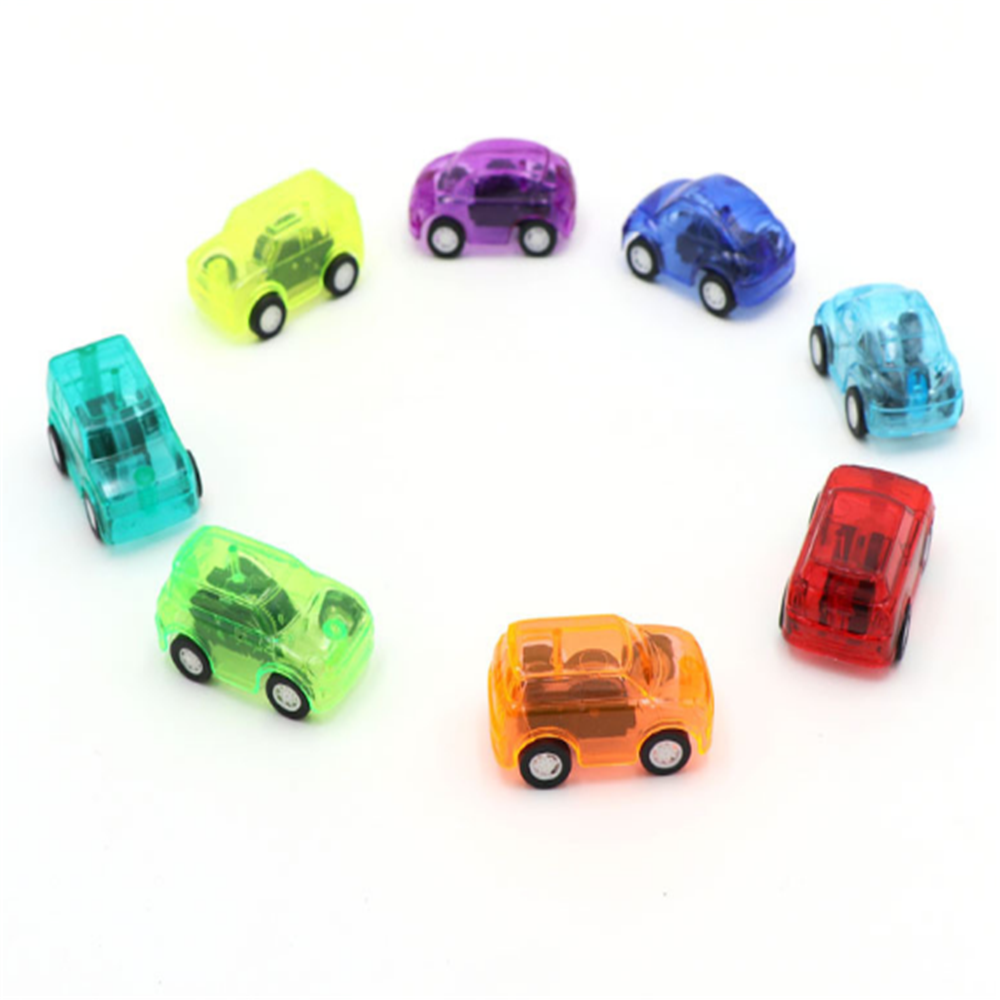 شفافة صغيرة التراجع ألعاب السيارات البلاستيكية لعب الأطفال